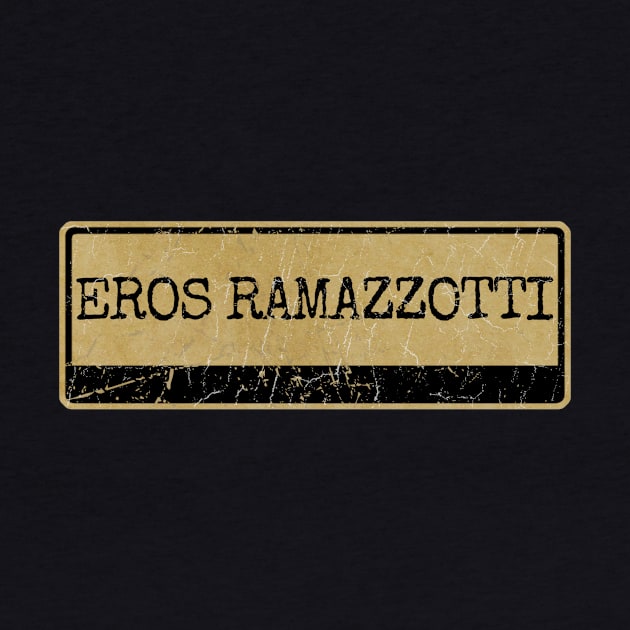 Aliska text black retro - eros ramazzotti by Aliska